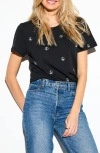 Spiritual Gangster Peace Fairfax Embroidered Cotton T-shirt In Multi