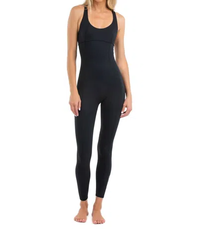 Spiritual Gangster Pre-loved Flaunt Eco Jersey 7/8 Bodysuit In Black