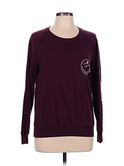 Pre-owned Spiritual Gangster Pullover Sweater In Burgundy