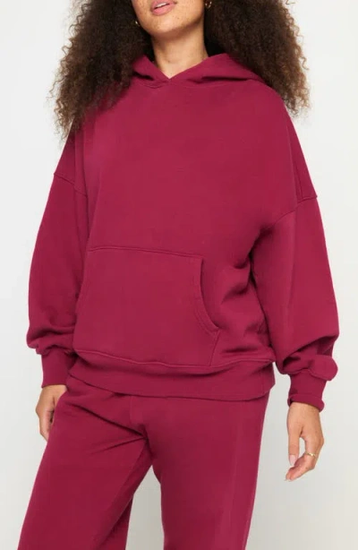 Spiritual Gangster Radiant Hamsa Easy Hoodie In Port