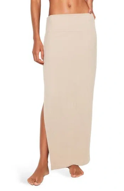 Spiritual Gangster Raquel Rib Maxi Skirt In Brown