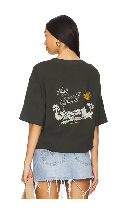 Spiritual Gangster Retreat Boyfriend Tee In Grey