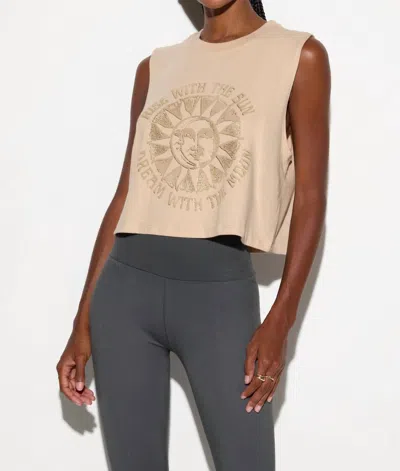 Spiritual Gangster Rise Spirit Crop Tank Top In Palo Santo In Multi