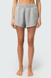 Spiritual Gangster Sadie Cotton Blend Sweat Shorts In Heather Ash