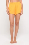 Spiritual Gangster Sadie Cotton Blend Sweat Shorts In Mango