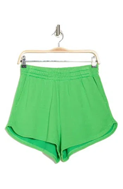 Spiritual Gangster Sadie Cotton Blend Sweat Shorts In Palm Green