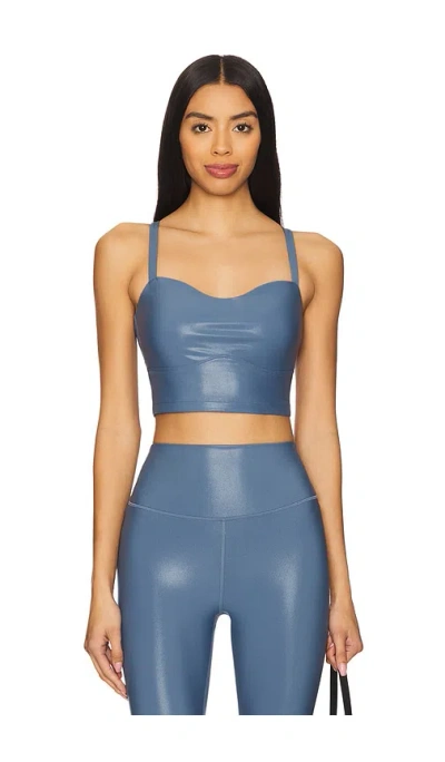 Spiritual Gangster Selena High Gloss Bra In Blue Jean
