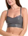 Spiritual Gangster Selena High Gloss Bra In Gray