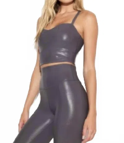Spiritual Gangster Selena High Gloss Bra In Ash In Gray