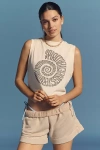 Spiritual Gangster Shell Crawford Crop Cotton Tank Top