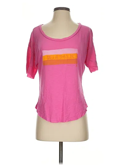 Pre-owned Spiritual Gangster Short Sleeve T-shirt In Pink
