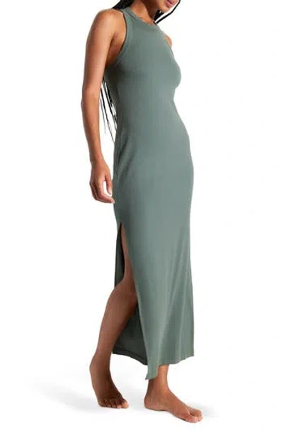 Spiritual Gangster Simone Rib Maxi Dress In Green