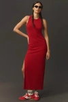 Spiritual Gangster Simone Rib Maxi Dress In Red