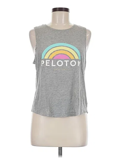 Pre-owned Spiritual Gangster Sleeveless Top Gray Crew Neck Tops