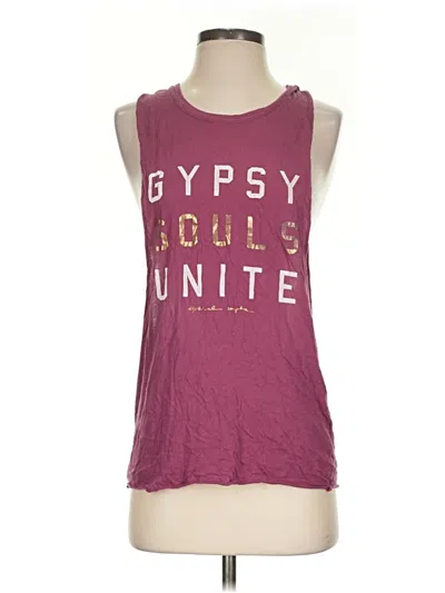 Pre-owned Spiritual Gangster Sleeveless T-shirt In Burgundy