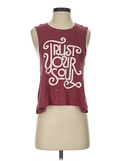 Pre-owned Spiritual Gangster Sleeveless T-shirt In Burgundy