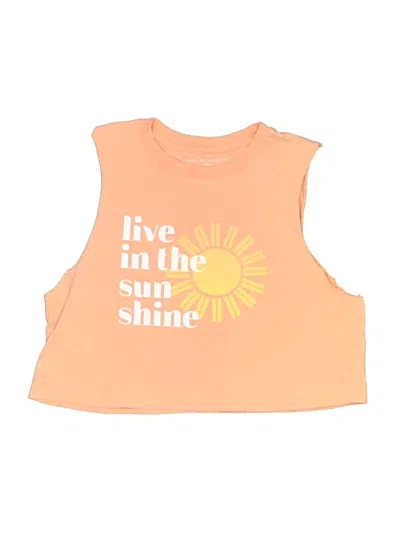 Pre-owned Spiritual Gangster Kids' Sleeveless T-shirt In Orange