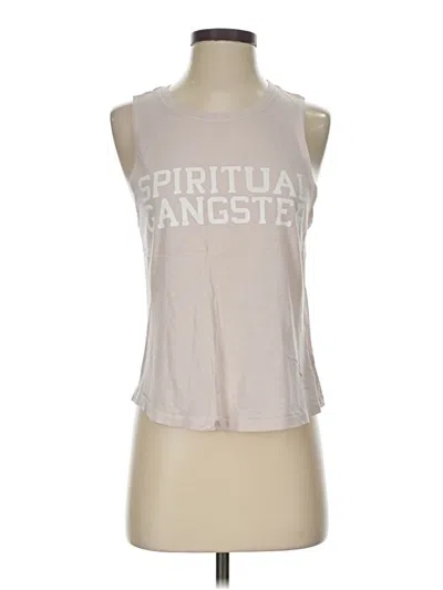 Pre-owned Spiritual Gangster Sleeveless T-shirt In Tan