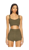 Spiritual Gangster Sofia Bralette In Spruce