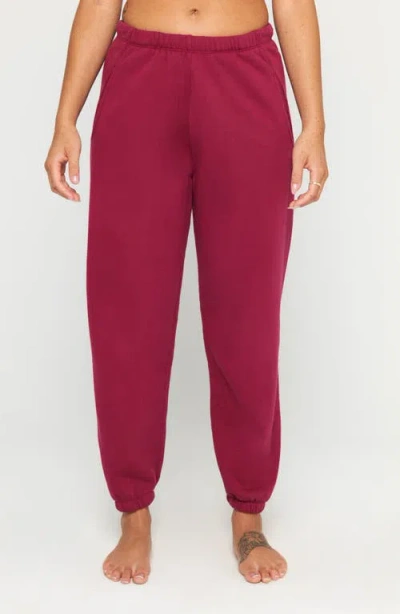 Spiritual Gangster Sol Cotton Sweatpants In Port