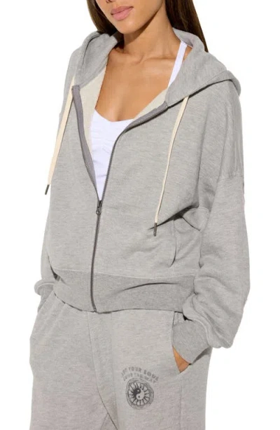 Spiritual Gangster Soul Guide Muse Zip Hoodie In Gray