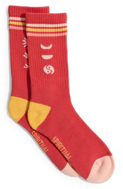 Spiritual Gangster Soulstice Crew Socks In Red