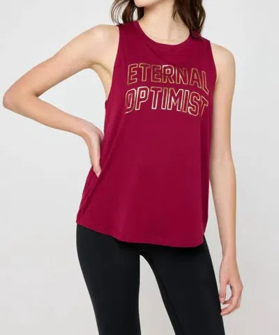 Spiritual Gangster Tank Top Womens Poppy Crew Neck Sleeveless Pullover Buu613 In Burgundy