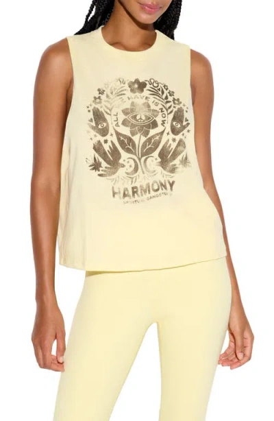 Spiritual Gangster Spring Harmony Vibe Tank Top In Neutral