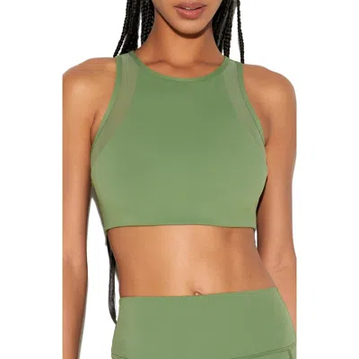 Spiritual Gangster Stevie Longline Sports Bra In Green