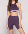 Shop Spiritual Gangster Stripe Self Love Bra In Blackberry In Multi