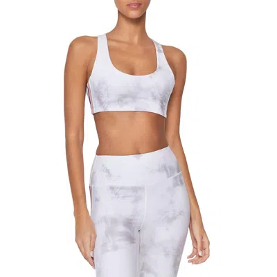 Spiritual Gangster Studio Sports Womens Metallic Yoga Sports Bra In White
