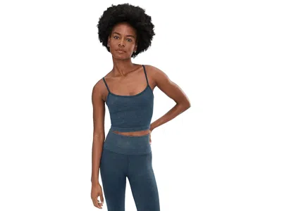 Spiritual Gangster Sun Bleached Exhale Tank Top In Blue