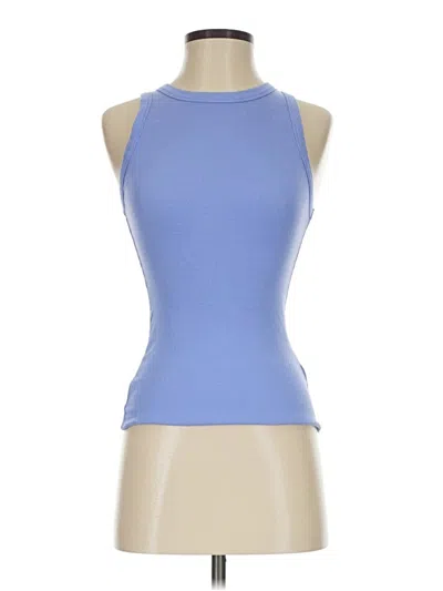 Pre-owned Spiritual Gangster Tank Top Blue Halter Neckline Tops