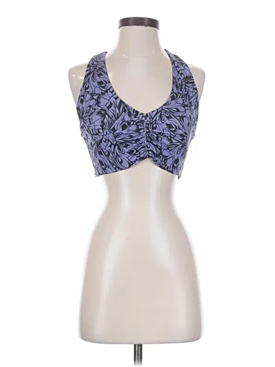 Pre-owned Spiritual Gangster Tank Top Blue Halter Neckline Tops