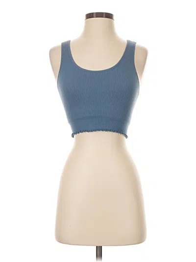 Pre-owned Spiritual Gangster Tank Top Blue Strapless Neckline Tops