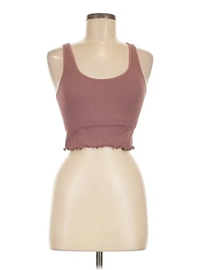 Pre-owned Spiritual Gangster Tank Top Brown Strapless Neckline Tops