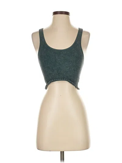 Pre-owned Spiritual Gangster Tank Top Green Strapless Neckline Tops