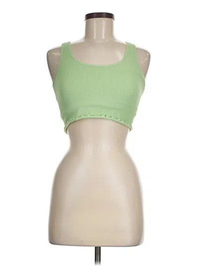 Pre-owned Spiritual Gangster Tank Top Green Strapless Neckline Tops