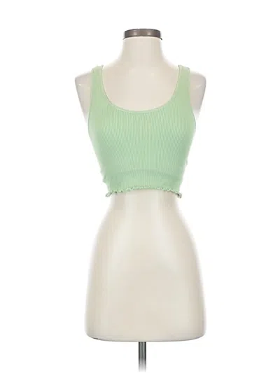 Pre-owned Spiritual Gangster Tank Top Green Sweetheart Neckline Tops