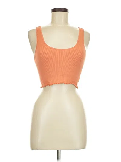 Pre-owned Spiritual Gangster Tank Top Orange Strapless Neckline Tops
