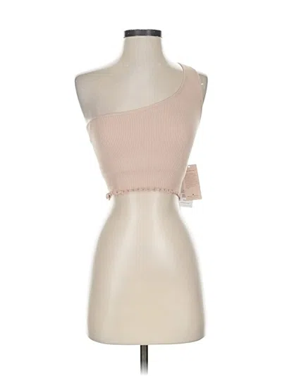 Pre-owned Spiritual Gangster Tank Top Tan Strapless Neckline Tops In Brown