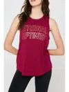 Spiritual Gangster Tank Top Womens Poppy Crew Neck Sleeveless Pullover Buu613 In Burgundy