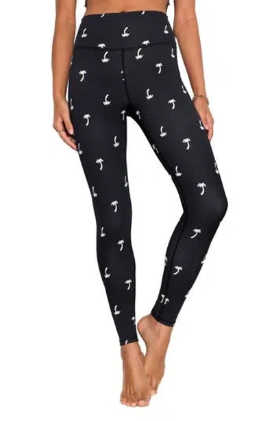 Spiritual Gangster Throwing Shade Lotus Leggings In Black