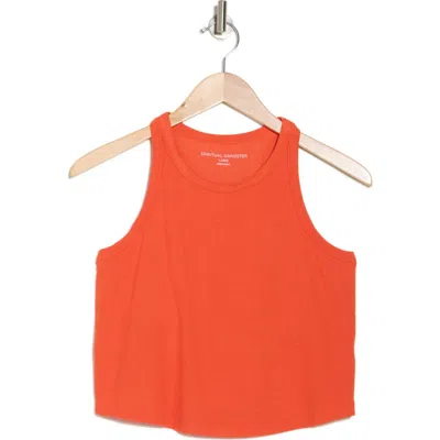 Spiritual Gangster Tori Crop Stretch Modal Rib Tank In Tigerlily
