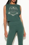 Spiritual Gangster Trance Crawford Crop Tank In Green