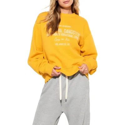 Spiritual Gangster Trip La Brea Cotton Sweatshirt In Yellow