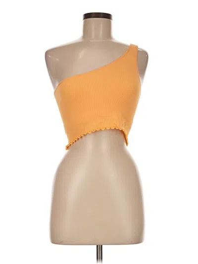 Pre-owned Spiritual Gangster Tube Top Orange Strapless Neckline Tops