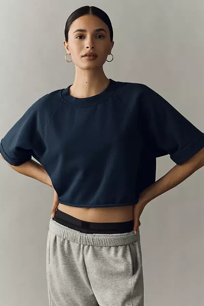 Spiritual Gangster Vance Cotton Cashmere Tee In Blue