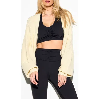 Spiritual Gangster Vera Studio Cotton Shrug In Neutral