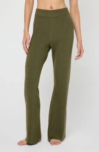 Spiritual Gangster Victoria Rib Pants In Spruce